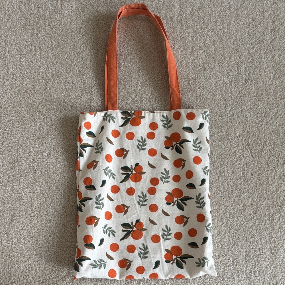Orange Canvas Tote Bag